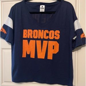 Victoria Secret crop football shirt.